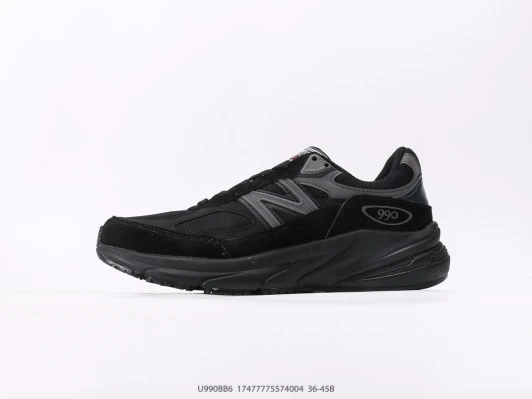 New Balance 990 Black Suede Running Shoes U990BB6
