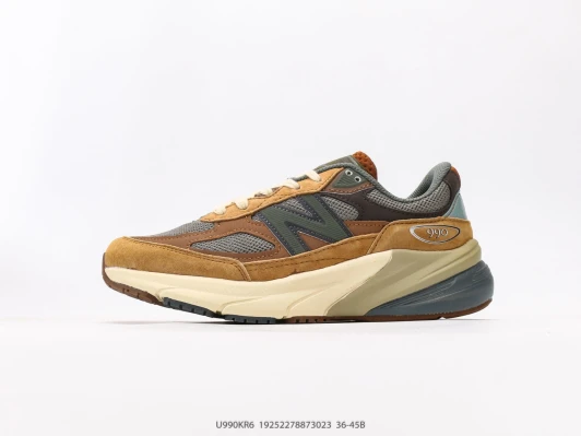 New Balance 990KR6 Suede Mesh Casual Shoes Tan Brown