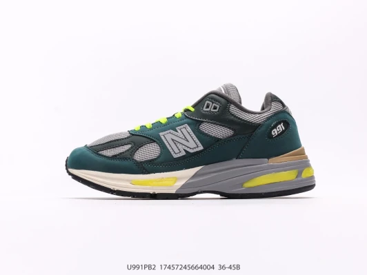 New Balance 991 Sneakers Green Suede Mesh U991PB2