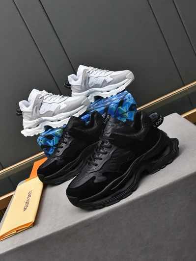 Louis Vuitton White Leather Monogram Sneakers 3