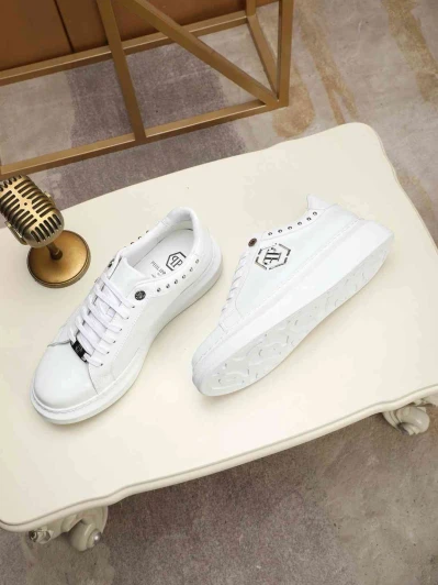 Philipp Plein Sneakers White Leather Studded Embellished