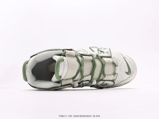 Nike Air More Uptempo Panda Bamboo White Green Shoes FQ8211-100