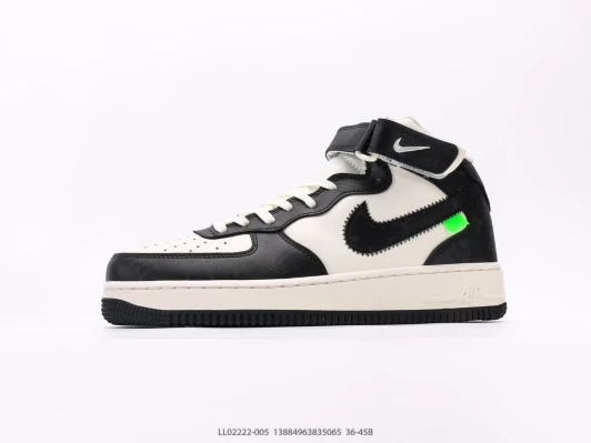 Nike Air Force 1 Mid Sneakers Black White LL02222-005