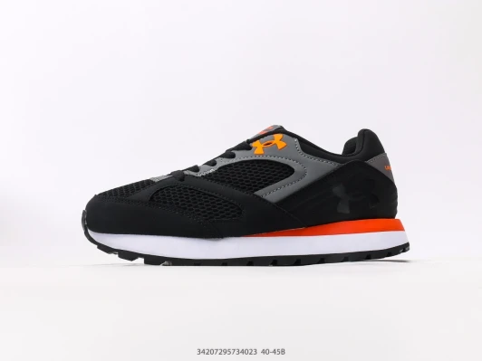 Under Armour Running Shoes Black Orange Mesh Synthetic BV0074-600