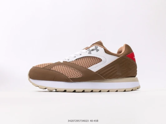 Under Armour Running Shoes Brown White Red Mesh AO3108-001