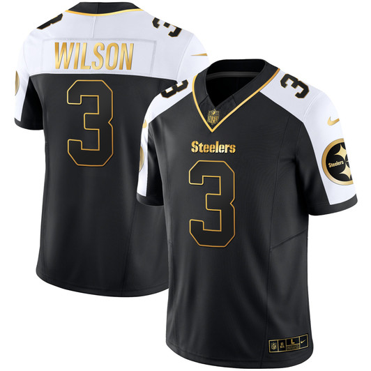 [FULLY STITCHED] Pittsburgh Steelers Gold Limited Football Jersey 