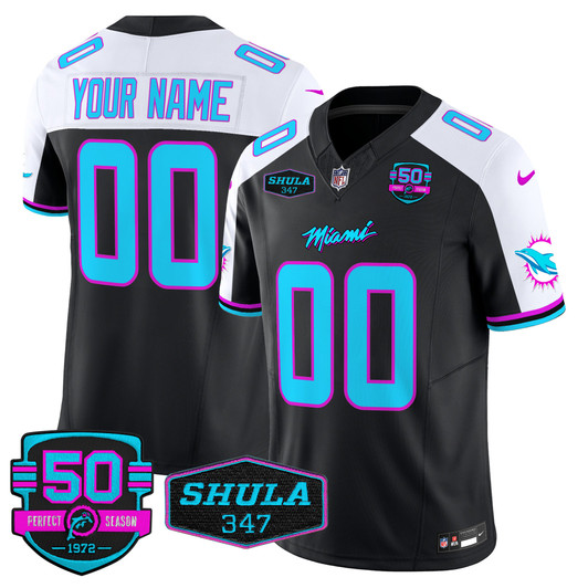 [FULLY STITCHED] Miami Dolphins Miami Vice Style 4 Limited Football Jersey 