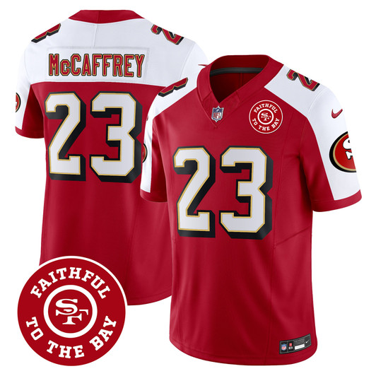 [FULLY STITCHED] San Francisco 49ers Throwback Faithful To The Bay Patch Limited Football Jersey 