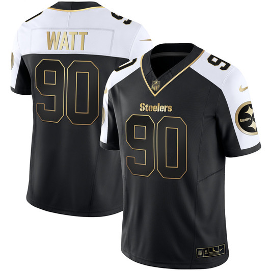[FULLY STITCHED] Pittsburgh Steelers Gold Style 2 Limited Football Jersey 