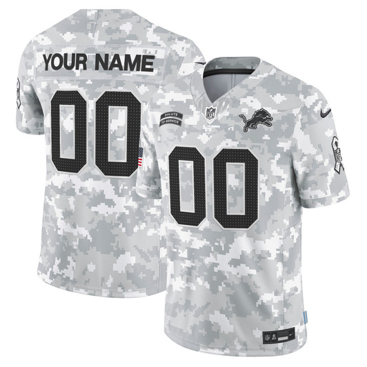[FULLY STITCHED] Detroit Lions 2024 Salute To Service Arctic Camo Limited Football Jersey 