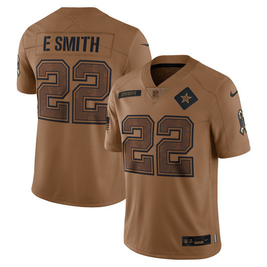 [FULLY STITCHED] Dallas Cowboys Emmitt Smith 2023 Salute To Service Limited Football Jersey 