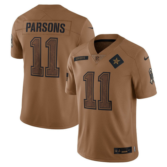 [FULLY STITCHED] Dallas Cowboys 2023 Salute To Service Brown Limited Football Jersey 