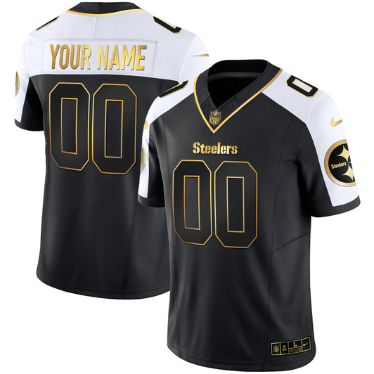 [FULLY STITCHED] Pittsburgh Steelers Gold Style 3 Limited Football Jersey 