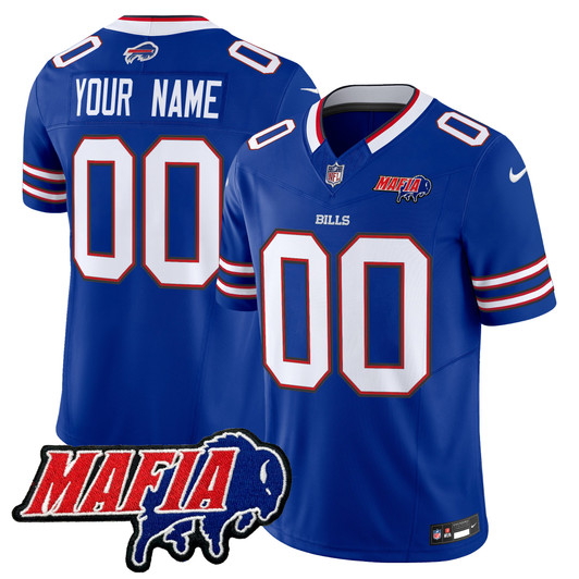 [FULLY STITCHED] Buffalo Bills 2025 Bills Mafia Patch Style 2 Limited Football Jersey 