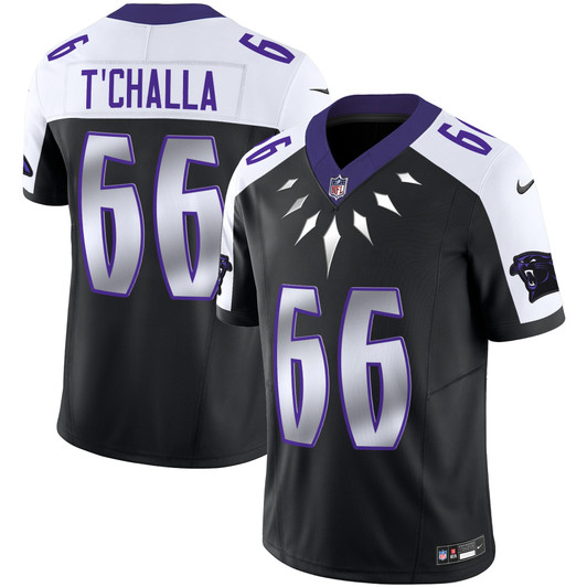 [FULLY STITCHED] Carolina Panthers Wakanda Style 2 Limited Football Jersey 