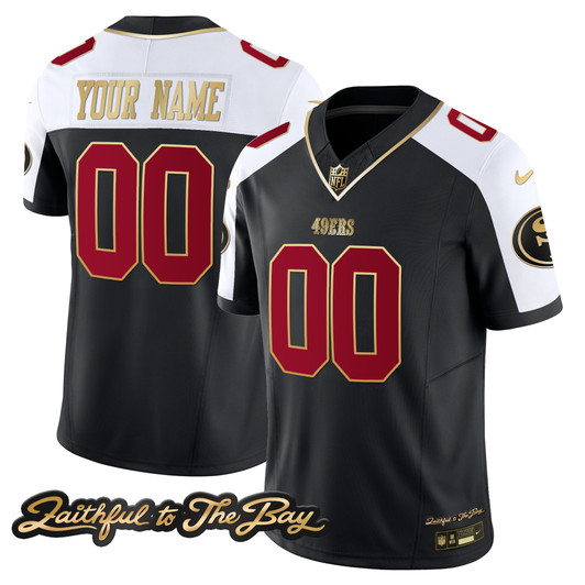 [FULLY STITCHED] San Francisco 49ers Faithful To The Bay Patch Style 11 Limited Football Jersey 