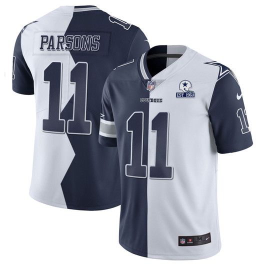 [FULLY STITCHED] Dallas Cowboys Micah Parsons Split Limited Football Jersey 