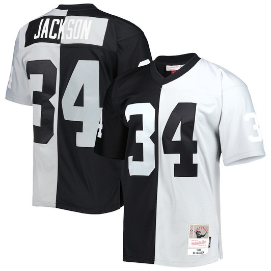 [FULLY STITCHED] Las Vegas Raiders Bo Jackson 1988 Split Legacy Limited Football Jersey 