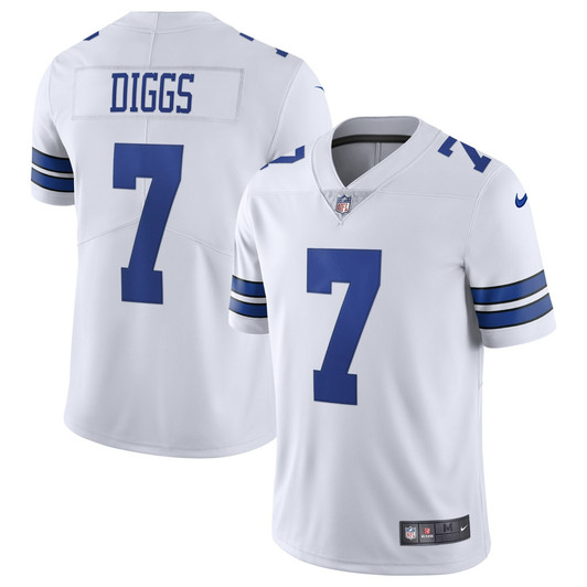 [FULLY STITCHED] Dallas Cowboys Trevon Diggs White Limited Football Jersey 