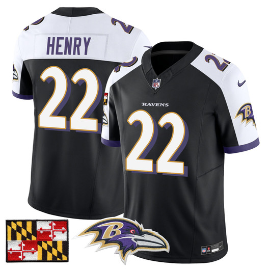 [FULLY STITCHED] Baltimore Ravens 2024 Maryland Flag Style 4 Limited Football Jersey 