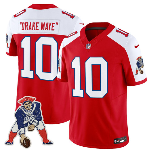 [FULLY STITCHED] New England Patriots Throwback Style 4 Limited Football Jersey 