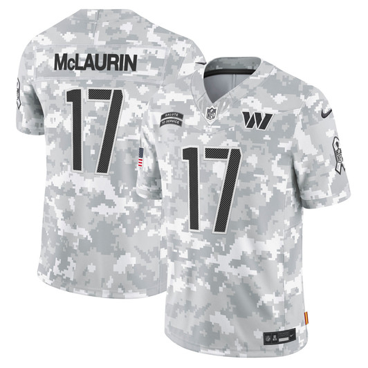 [FULLY STITCHED] Washington Commanders 2024 Salute To Service Arctic Camo Style 2 Limited Football Jersey 