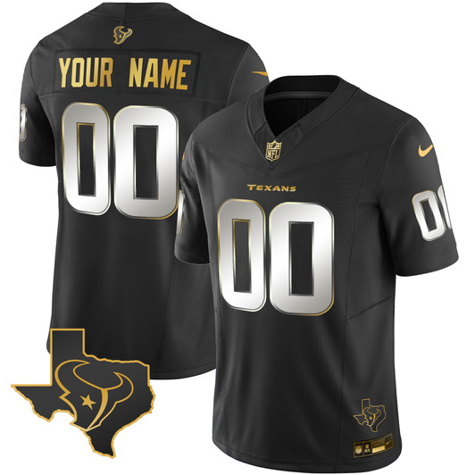 [FULLY STITCHED] Houston Texans Gold Limited Football Jersey 