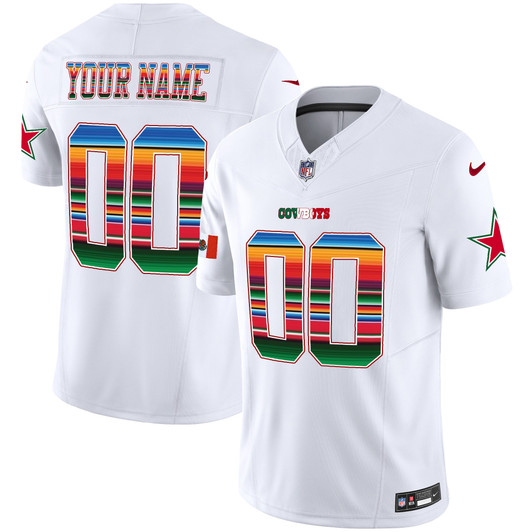 [FULLY STITCHED] Dallas Cowboys Mexico Style 10 Limited Football Jersey 