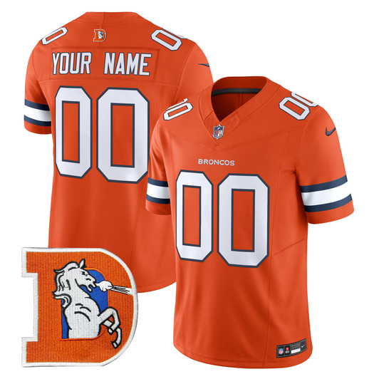 [FULLY STITCHED] Denver Broncos Throwback Style 6 Limited Football Jersey 