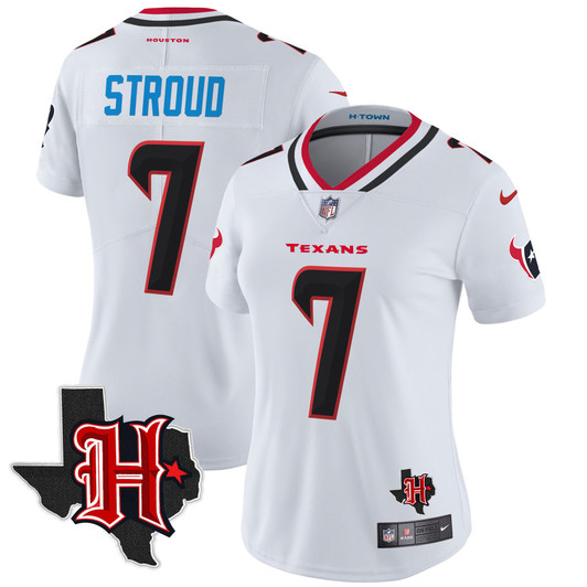 [FULLY STITCHED] Houston Texans 2024 Texas Patch Style 14 Limited Football Jersey 