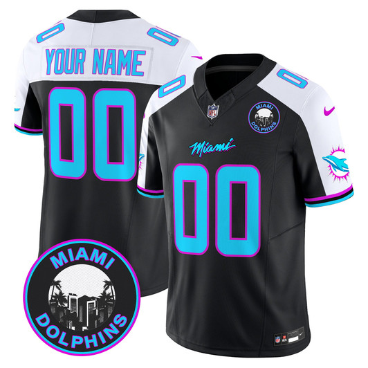 [FULLY STITCHED] Miami Dolphins Miami Vice Style 11 Limited Football Jersey 