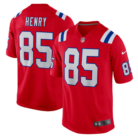 [FULLY STITCHED] New England Patriots Hunter Henry Red Alternate Limited Football Jersey 