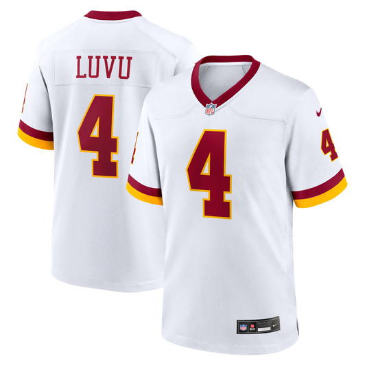[FULLY STITCHED] Washington Commanders Frankie Luvu White Super Bowl Era Limited Football Jersey 