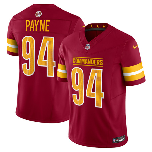 [FULLY STITCHED] Washington Commanders Daron Payne Burgundy Style 2 Limited Football Jersey 