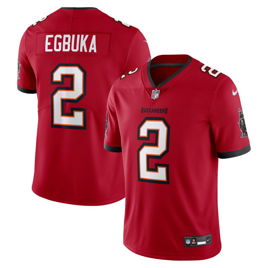 [FULLY STITCHED] Tampa Bay Buccaneers Emeka Egbuka Red Style 2 Limited Football Jersey 