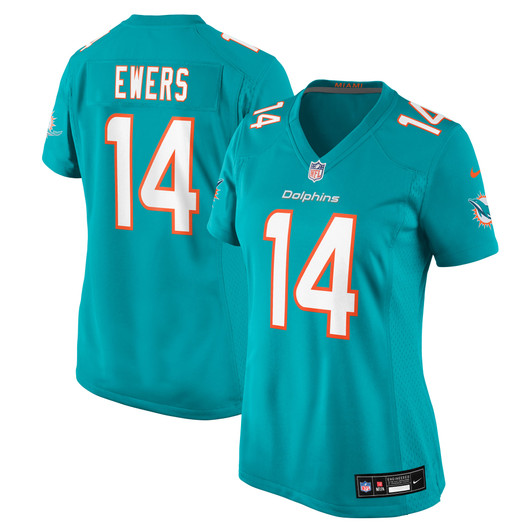 [FULLY STITCHED] Miami Dolphins Quinn Ewers Aqua Limited Football Jersey 