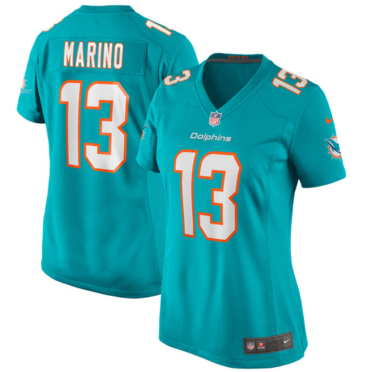 [FULLY STITCHED] Miami Dolphins Dan Marino Aqua Limited Football Jersey 
