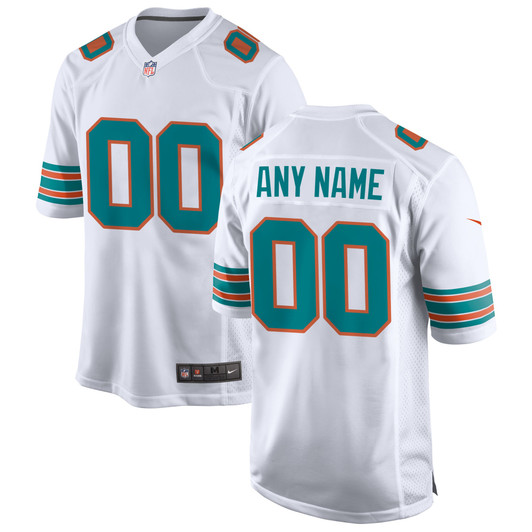 [FULLY STITCHED] Miami Dolphins White Alternate Limited Football Jersey 