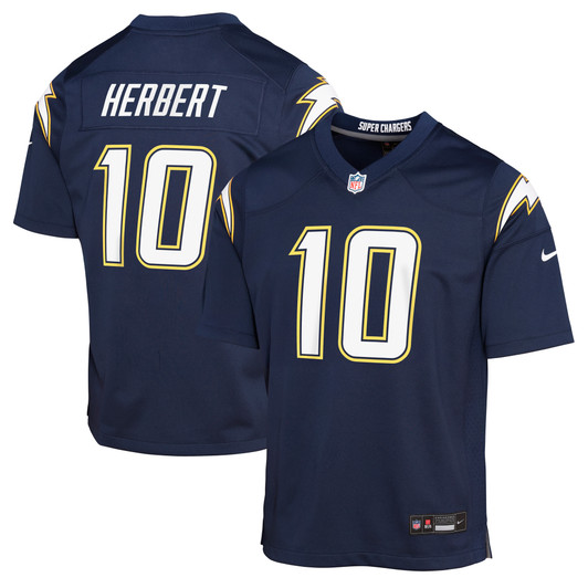 [FULLY STITCHED] Los Angeles Chargers Justin Herbert Navy Alternate Super Chargers Limited Football Jersey 