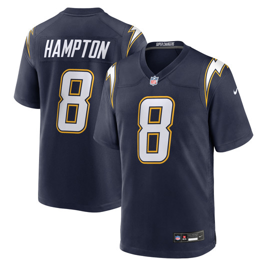 [FULLY STITCHED] Los Angeles Chargers Omarion Hampton Navy Alternate Super Chargers Limited Football Jersey 