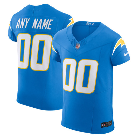 [FULLY STITCHED] Los Angeles Chargers Powder Blue Style 3 Limited Football Jersey 