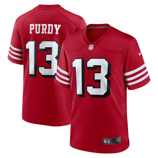 [FULLY STITCHED] San Francisco 49ers Brock Purdy Scarlet Alternate Limited Football Jersey 