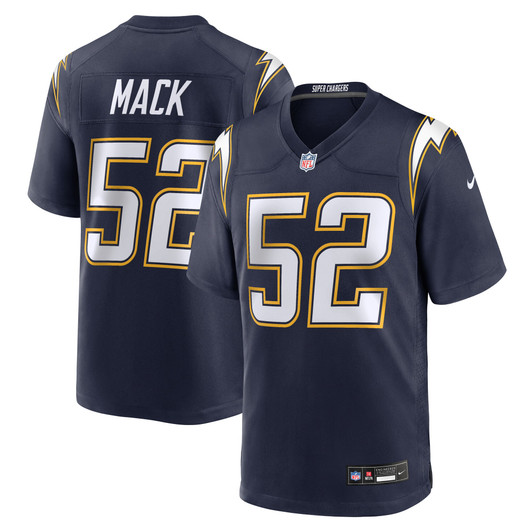 [FULLY STITCHED] Los Angeles Chargers Khalil Mack Navy Alternate Super Chargers Limited Football Jersey 