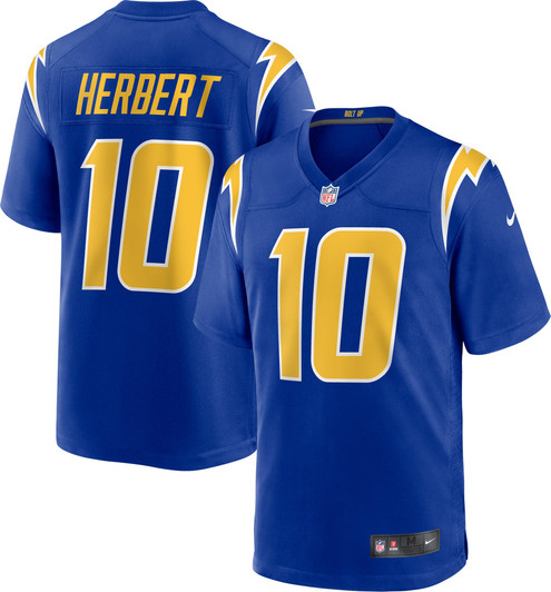 [FULLY STITCHED] Los Angeles Chargers Justin Herbert Royal Alternate Limited Football Jersey 