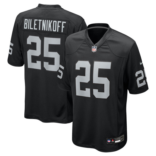 [FULLY STITCHED] Las Vegas Raiders Fred Biletnikoff Black Limited Football Jersey 