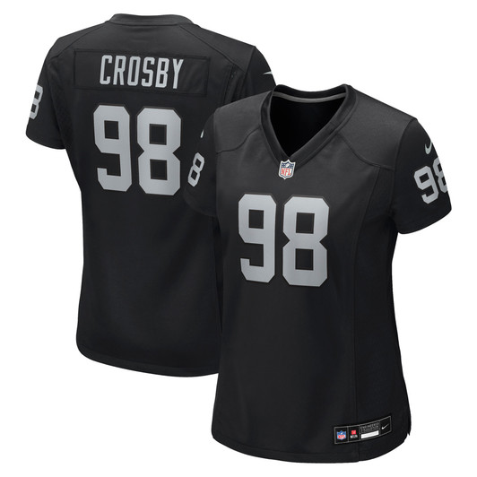 [FULLY STITCHED] Las Vegas Raiders Maxx Crosby Black Style 3 Limited Football Jersey 