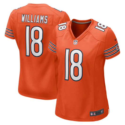 [FULLY STITCHED] Chicago Bears Caleb Williams Orange Alternate Style 2 Limited Football Jersey 