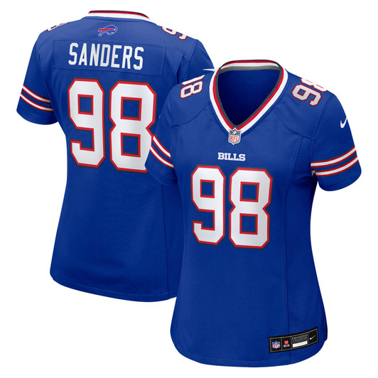 [FULLY STITCHED] Buffalo Bills TJ Sanders Royal Limited Football Jersey 