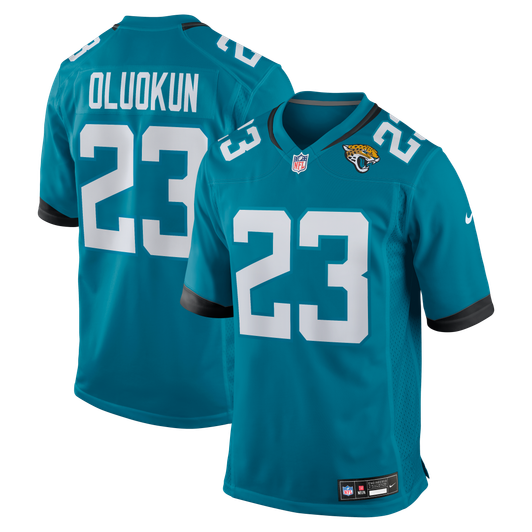 [FULLY STITCHED] Jacksonville Jaguars Foyesade Oluokun Teal Limited Football Jersey 