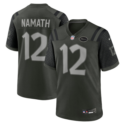 [FULLY STITCHED] New York Jets Joe Namath Gotham Green 2025 Rivalries Collection Retired Style 2 Limited Football Jersey 